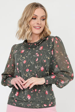 Блузка женская 7049-27/06/Кремовый, розовый - Rise фото 4