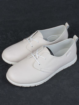 03-FDE16-1P BEIGE Полуботинки спортивные женские (натуральная кожа)