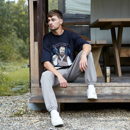 Футболка мужская KAFTAN "Достоевский", черный р. 50