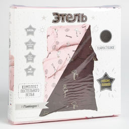 Постельное бельё Этель 1,5 сп Flamingos 143х215 см, 150х214 см, 50х70 см -1 шт, 100% хлопок, бязь  фото 6