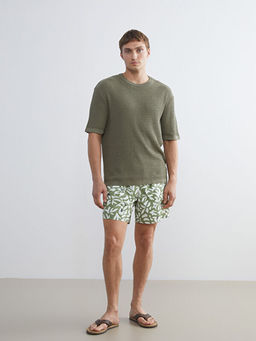 K?sa Boy Desenli Erkek Deniz ?ortu