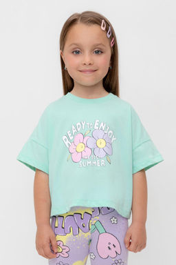 Crockid _ КР 302696/зеленый ручей к541 фуфайка (футболка) для дев