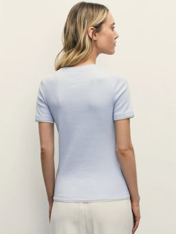 Футболка с контрастными окантовками / Zarina  фото 5