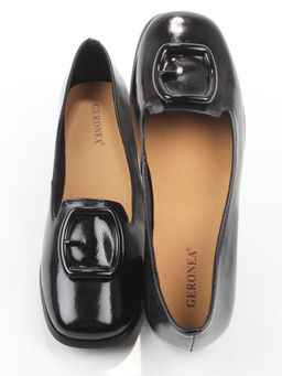 06-DLG03-2 BLACK Туфли женские (натуральная кожа)