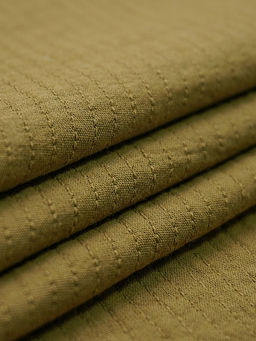 Муслин двухслойный стеганый с эф.жатости цв.Оливково-коричневый, ш.1.4м, хлопок-100%, 200гр/м.кв