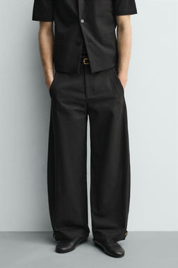 PANTAL?N RELAXED FIT BAJO AJUSTABLE / Negro - Zara фото 2