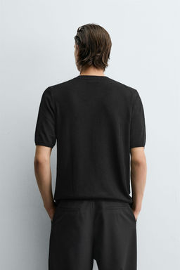 V-NECK KNIT T-SHIRT - Zara фото 3