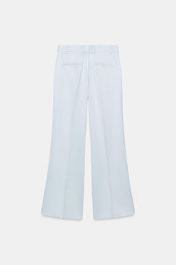 PANTAL?N FLARE CON LINO ZW COLLECTION / Azul claro - Zara фото 5
