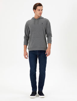 Мужской базовый свитшот антрацитовый меланж Неожиданная скидка в корзине - U.s. polo assn фото 4