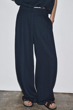 ZW COLLECTION LINEN BALLOON TROUSERS - Zara фото 2
