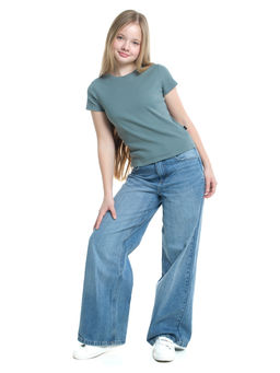 Футболка в рубчик 22-0210 хаки