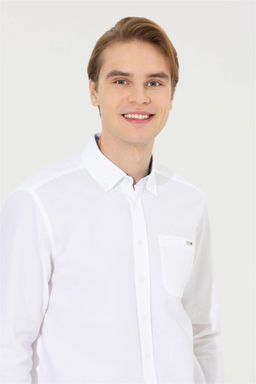 Мужская белая рубашка с длинным рукавом - U.s. polo assn фото 2