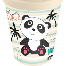 Стакан детский 280мл с декором "Панда" (светло-бежевый)