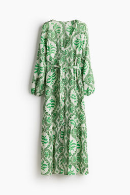Vestido de crepe con cinturon de anudar - H&m фото 4
