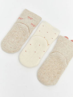 Desenli K?z Bebek Soket ?orap 3l?