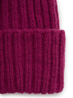 Шапка жен. шерсть+акр LB-A53075 fuchsia