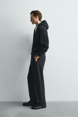 LIMITED EDITION 100% WOOL STRAIGHT-LEG TROUSERS - Zara фото 4