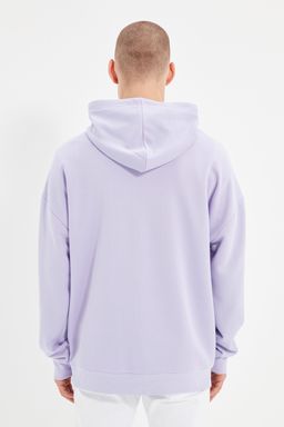 TRENDYOL MAN Beyaz Oversize/Genis Kesim Kapusonlu Etiketli Ici Polar/S?cak Tutan Sweatshirt TMNAW21SW2005 - Trendyolmilla фото 15