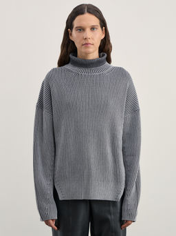 Джемпер с воротом из смесового хлопка / Zarina  фото 3