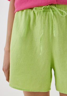 Короткие шорты из комбинированной ткани - Incity фото 11