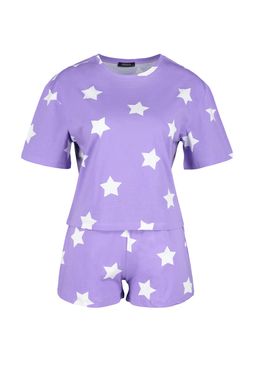 Trendyolmilla Cok Renkli %100 Pamuklu Y?ld?z Desenli Sortlu Orme Pijama Tak?m? THMSS22PT0501  фото 7