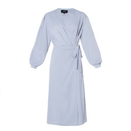 Платье женское миди MIST plus-size, серо-голубое, размер 56