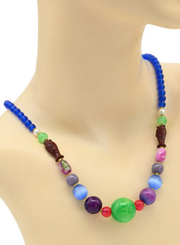 Цветные бусы шарики 6-20мм, 55см