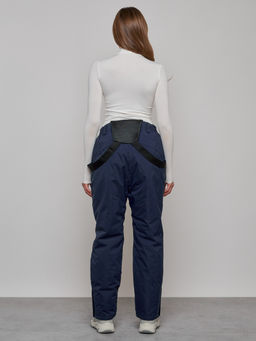 Полукомбинезон утепленный женский зимний горнолыжный темно-синего цвета 1333TS - Chunmai фото 19