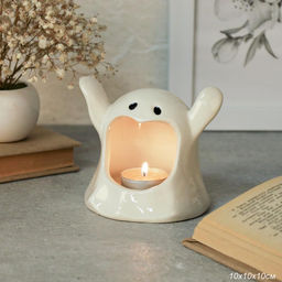 Подсвечник Призрак 9,5х11,5х9,5 см Хеллоуин / 120W /уп 96/ПРОМО АКЦИЯ