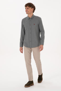 Erkek Koyu Bej Kanvas / Chino Pantolon Sepette S_rpriz _ndirim - U.s. polo assn фото 3