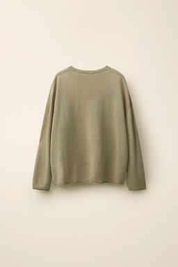 JERSEY PUNTO 100% LINO CREATED BY CARAMEL LONDON X ZARA / Khaki  фото 5