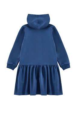 Lacivert Midi Renk Bloklu Orme Elbise TKDAW25EL00023 - Trendyolmilla фото 2