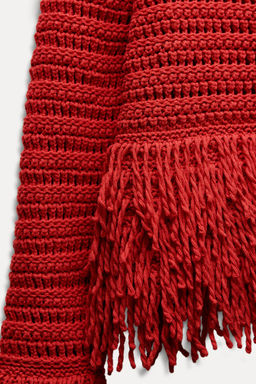 FRINGED KNIT SWEATER - Zara фото 6