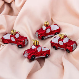 Ёлочные игрушки 4 шт. Пикап, 73 см, красный