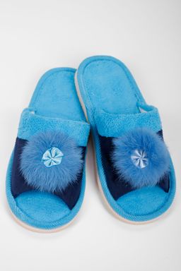 Тапочки голубые женские