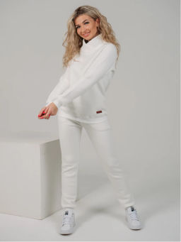 Костюм Токио молочный (брюки) (футер) - Каприз фото 9