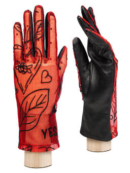 Перчатки женские б/п IS1012 red/black
