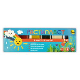 Лео Расти Пластилин растительный РАСТИпласт LRP-0106 120 г ( в картонной упаковке ) 6 цв фото 4