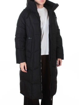 8855 BLACK Пальто зимнее женское (200 гр. холлофайбер)