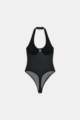 BODY COMBINADO TUL / Negro