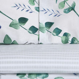 Постельное бельё Этель дуэт Листья эвкалипта 143*215 см 2 шт,240*220 см,70*70 см 2 шт  фото 2