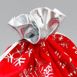 Цена за 5 шт. Мешочек подарочный плюш Радость внутри, снежинки, тиснение, 30 х 40 см +/- 1.5 см - Дарите счастье фото 3