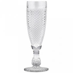 Шанталь Бокал стеклянный 160мл, д5,7см, h20см, для шампанского, рельефное, прозрачное стекло (Китай) Цена указана за штуку. В коробке 6 штук. - Домашняя мода фото 2