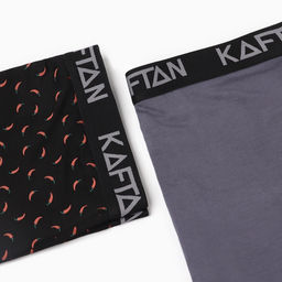 Набор трусов KAFTAN Hot Stop 2 штуки, чёрный/серый, размер 46