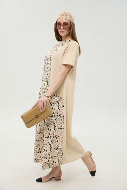 Платье NIKVA н1052-1 песок и песочный мультиколор  фото 2