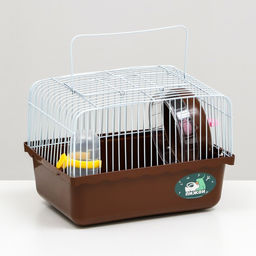 Клетка для грызунов Пижон, 23 х 17 х 17 см, коричневая