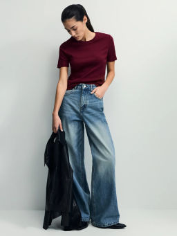 Базовая футболка в рубчик / Zarina