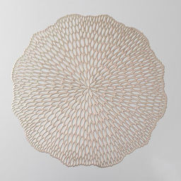 Набор салфеток сервировочных на стол Доляна Мэри, d=38 см, 4 шт, цвет золотой  фото 2