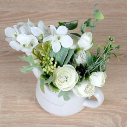 Цветочная композиция Букет гортензий 13х8,5х14 см / NW713/FLM-102 / (Желтый) - Галеонтрейд фото 7