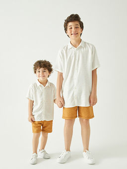 K?sa Kollu Desenli Erkek Bebek G?mlek